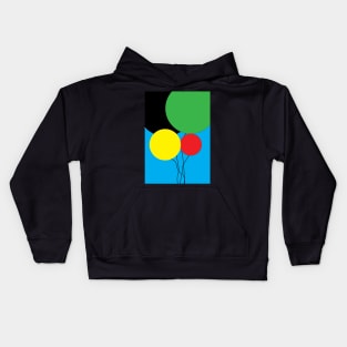 Minimalist Vivid Balloons Fly To The Sky Kids Hoodie